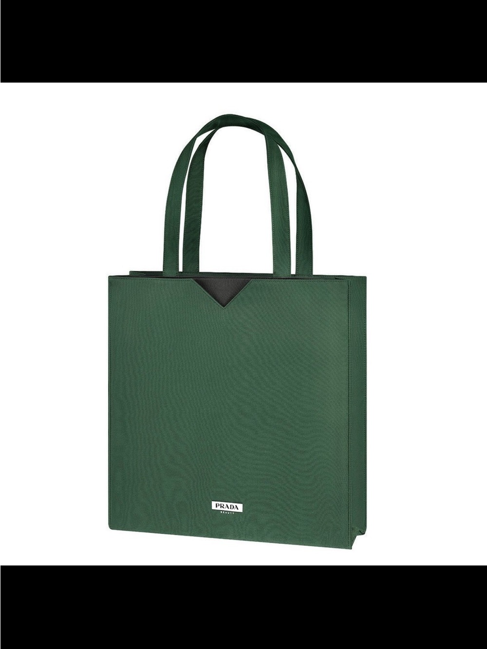 Prada Green Tote with Black Accent